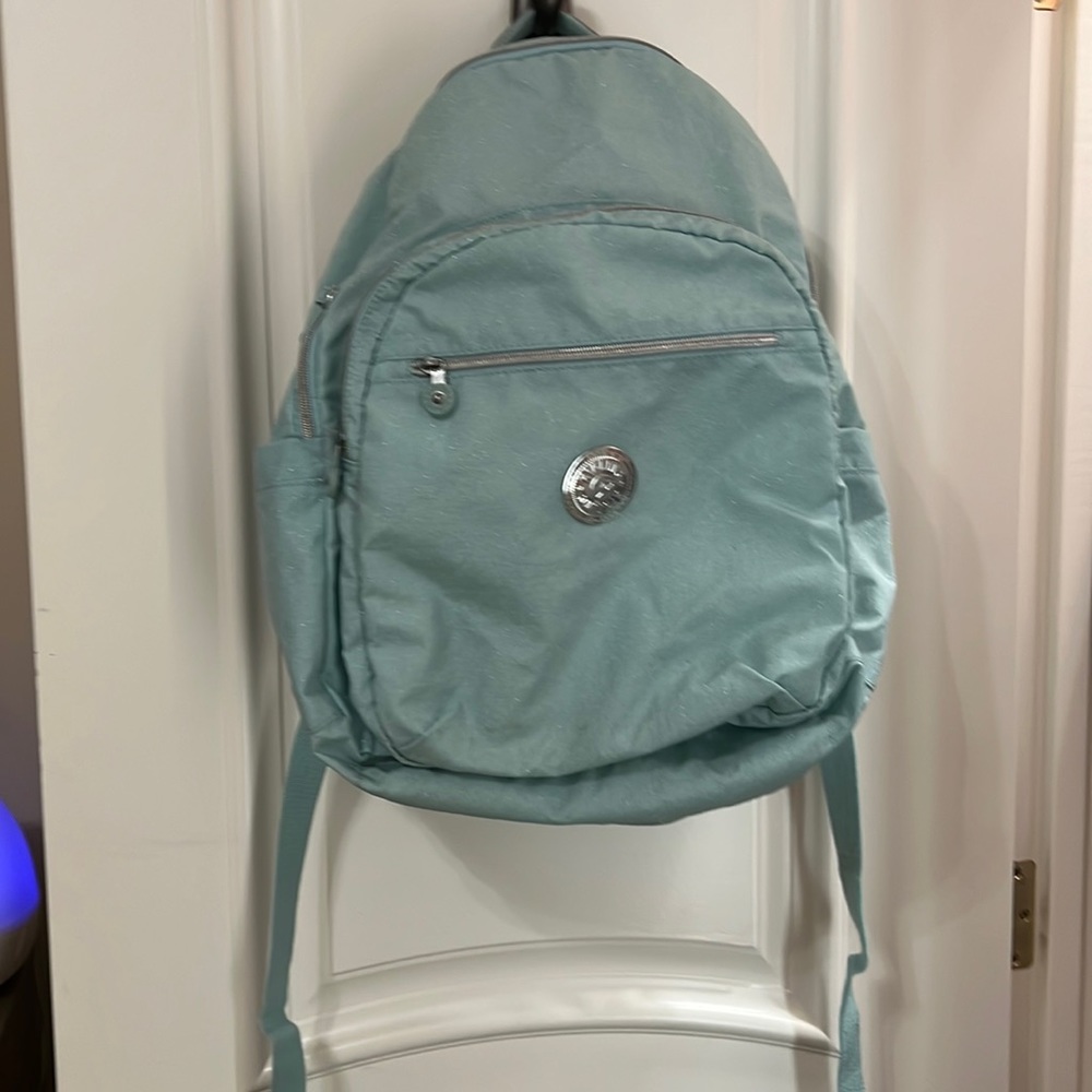 kipling blue sparkle back pack